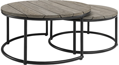 Artwood Anson Outdoor Round Coffee Table set of 2